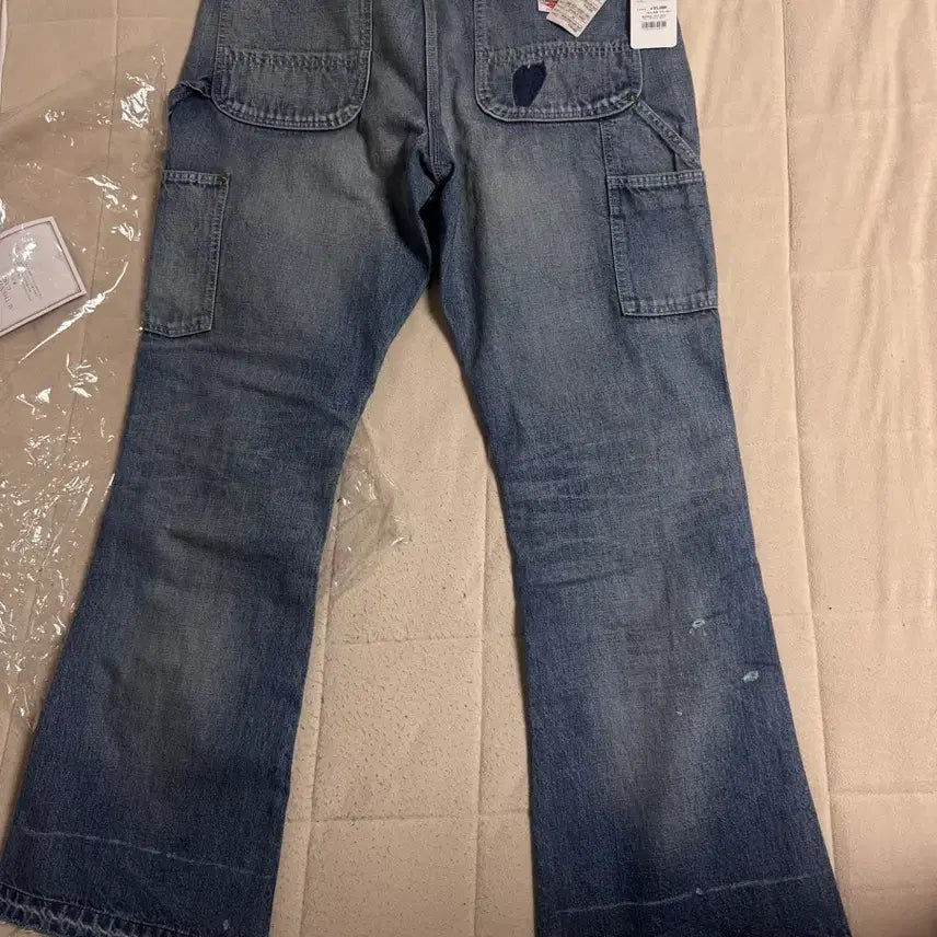 [BUNJANG] Saint Michael Double Knee Flare Denim / 세인트미카엘 더블니 플레어 데님