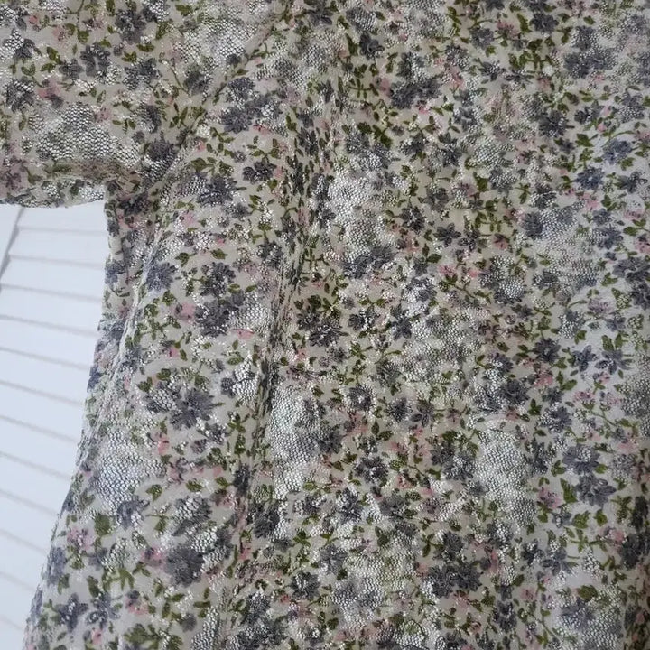 [BUNJANG] Floral Pattern Lace Blouse / 플라워 패턴 레이스 셔츠 블라우스 새상품