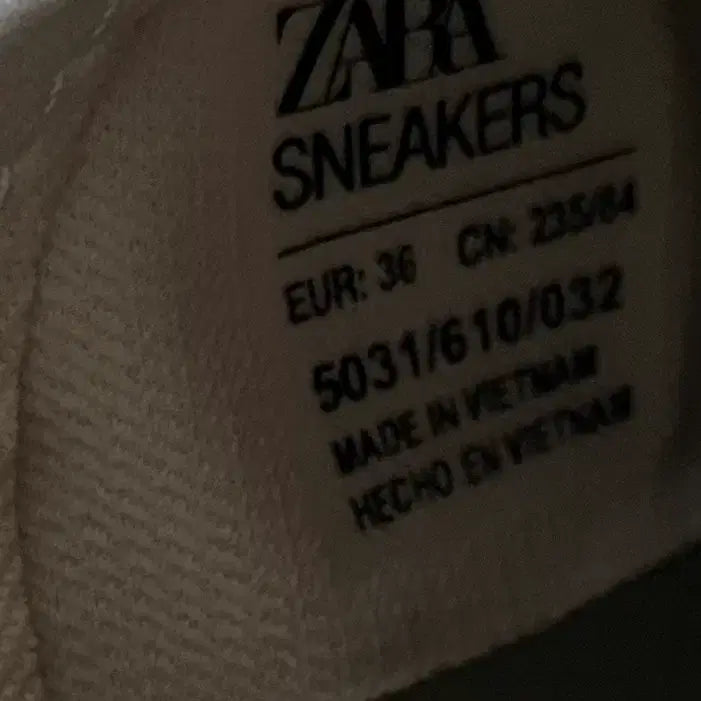 [BUNJANG] ZARA Sneakers / 235 ZARA 자라 스니커즈 운동화 정품