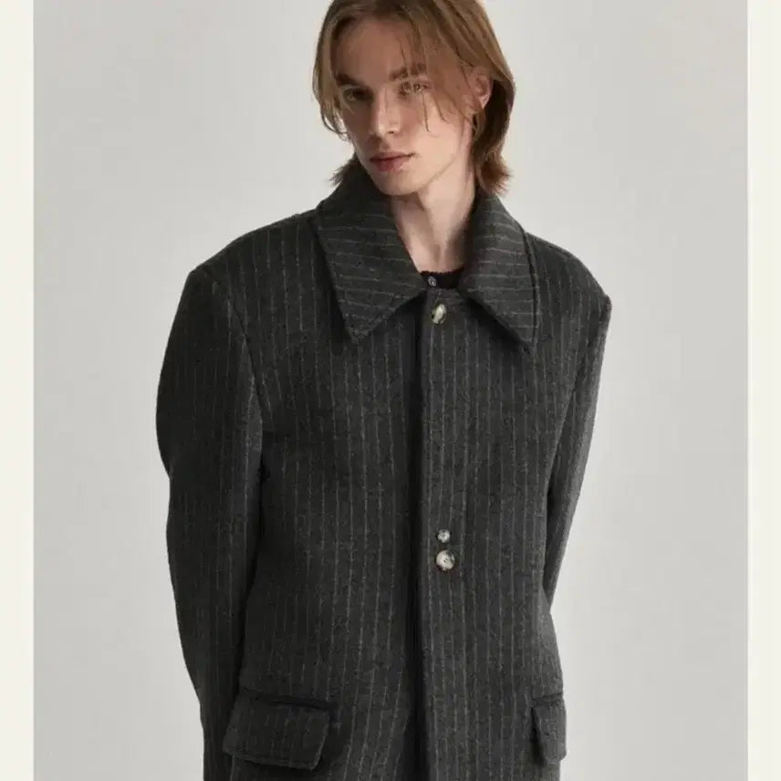 [BUNJANG] Waveyness Stripe Mac Long Coat / 웨이비니스 코트 새상품