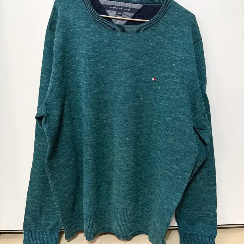 [BUNJANG] Tommy Hilfiger Men's Knit Sweater / 타미힐피거 정품 남성 니트 L 청록색