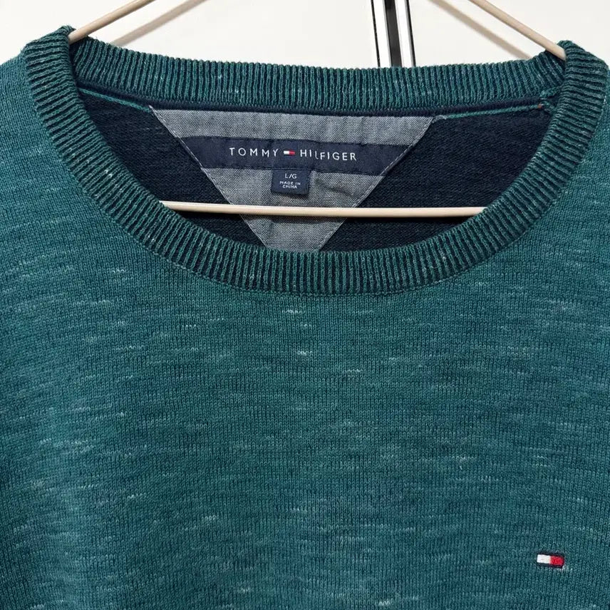 [BUNJANG] Tommy Hilfiger Men's Knit Sweater / 타미힐피거 정품 남성 니트 L 청록색