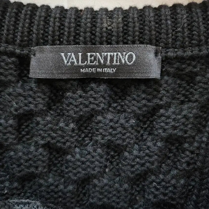 [BUNJANG] Valentino Butterfly Patch Cable Knit Sweater / (정품)발렌티노 나비 패치 남성 케이블 니트