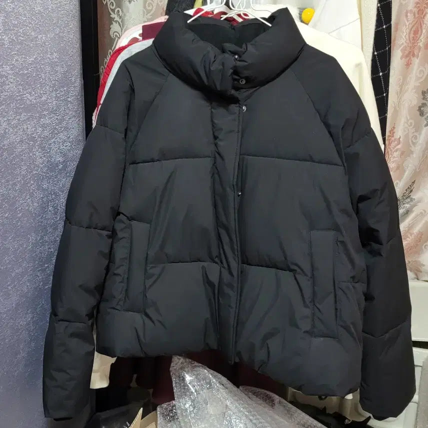 [BUNJANG] Spao Pastel Puffer Jacket - Black (M) / 텍포 스파오 파스텔푸퍼 블랙 M사이즈