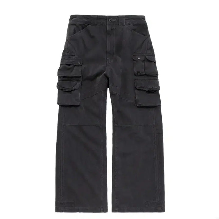 [BUNJANG] Polytelu Vintage Cargo Pants Charcoal / [4] 폴리테루 빈티지 멀티 카고 팬츠 차콜