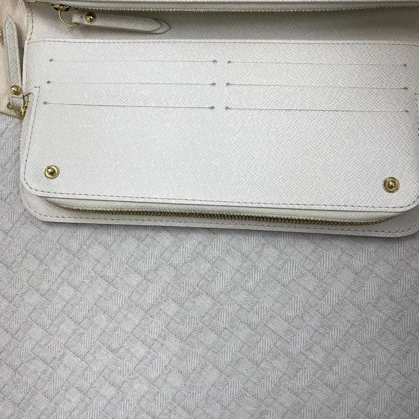 [BUNJANG] Louis Vuitton Monogram White Long Wallet / 급처 루이비통 모노그램 화이트 지퍼 장지갑,