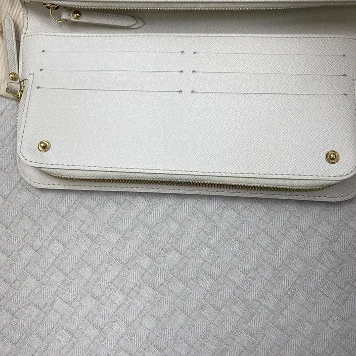 [BUNJANG] Louis Vuitton Monogram White Long Wallet / 급처 루이비통 모노그램 화이트 지퍼 장지갑,