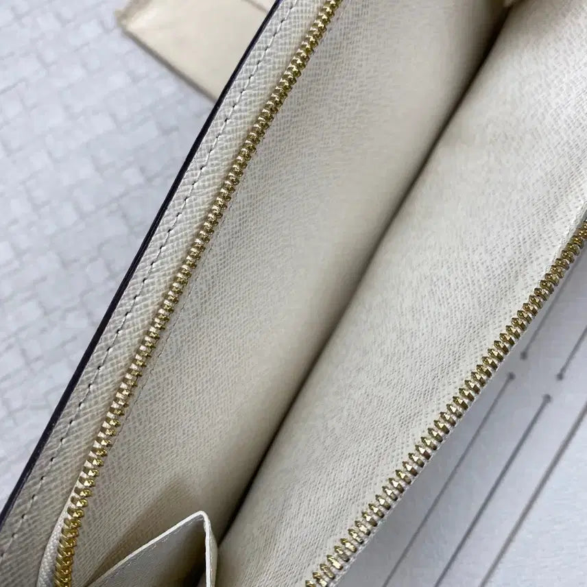 [BUNJANG] Louis Vuitton Monogram White Long Wallet / 급처 루이비통 모노그램 화이트 지퍼 장지갑,