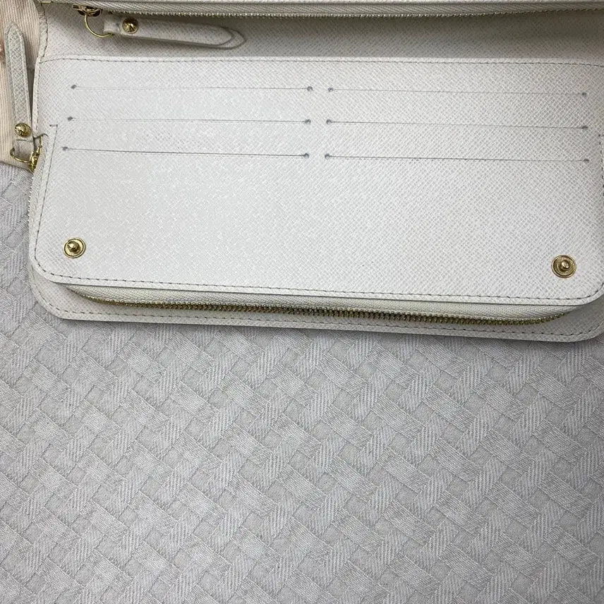 [BUNJANG] Louis Vuitton Monogram White Long Wallet / 급처 루이비통 모노그램 화이트 지퍼 장지갑,