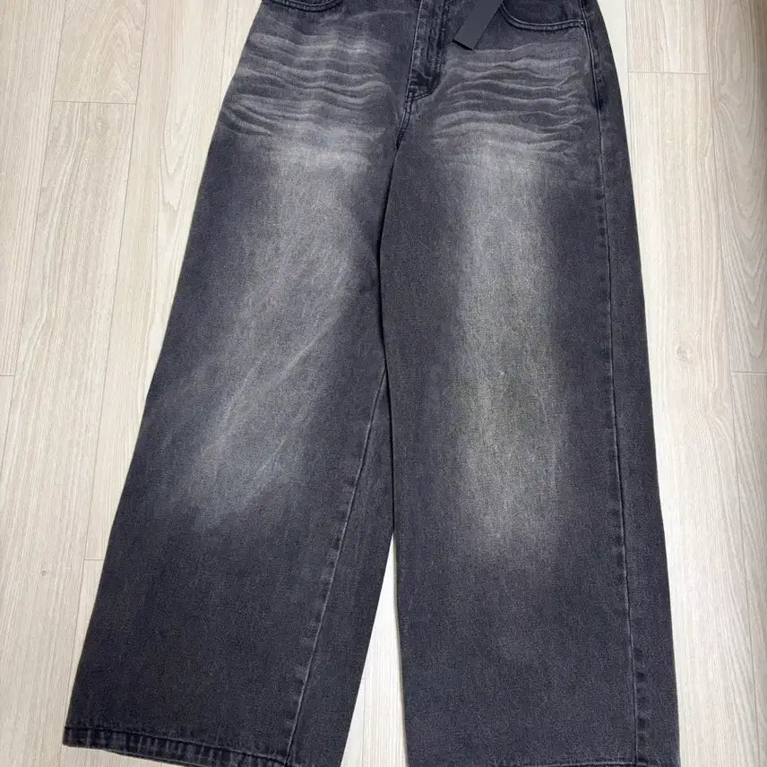 [BUNJANG] Noir Black Cat Washing Denim Pants Size 52 / 노이어 블랙 캣워싱 대님 팬츠 블랙 52
