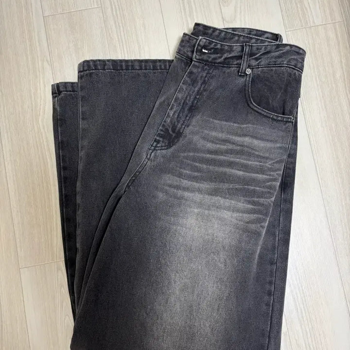 [BUNJANG] Noir Black Cat Washing Denim Pants Size 52 / 노이어 블랙 캣워싱 대님 팬츠 블랙 52