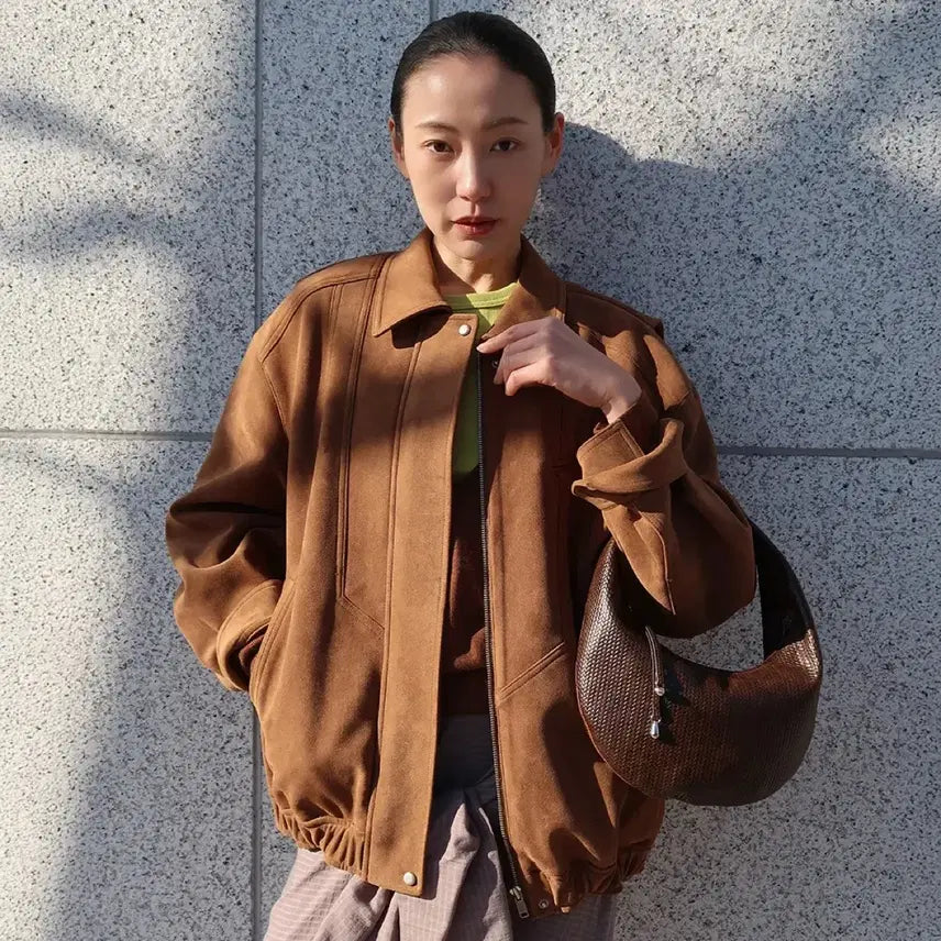 [BUNJANG] Banro Suede Blouson Jacket / 반로에 스웨이드 블루종 점퍼