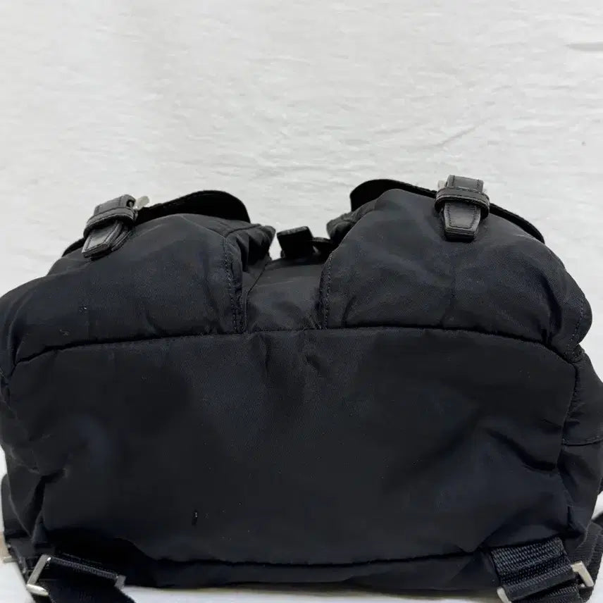 [BUNJANG] Prada Pocono Nylon Two-Pocket Small Backpack Black / 정품 프라다 포코노 나일론 투포켓 스몰 백팩 블랙
