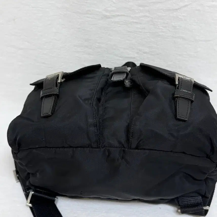 [BUNJANG] Prada Pocono Nylon Two-Pocket Small Backpack Black / 정품 프라다 포코노 나일론 투포켓 스몰 백팩 블랙