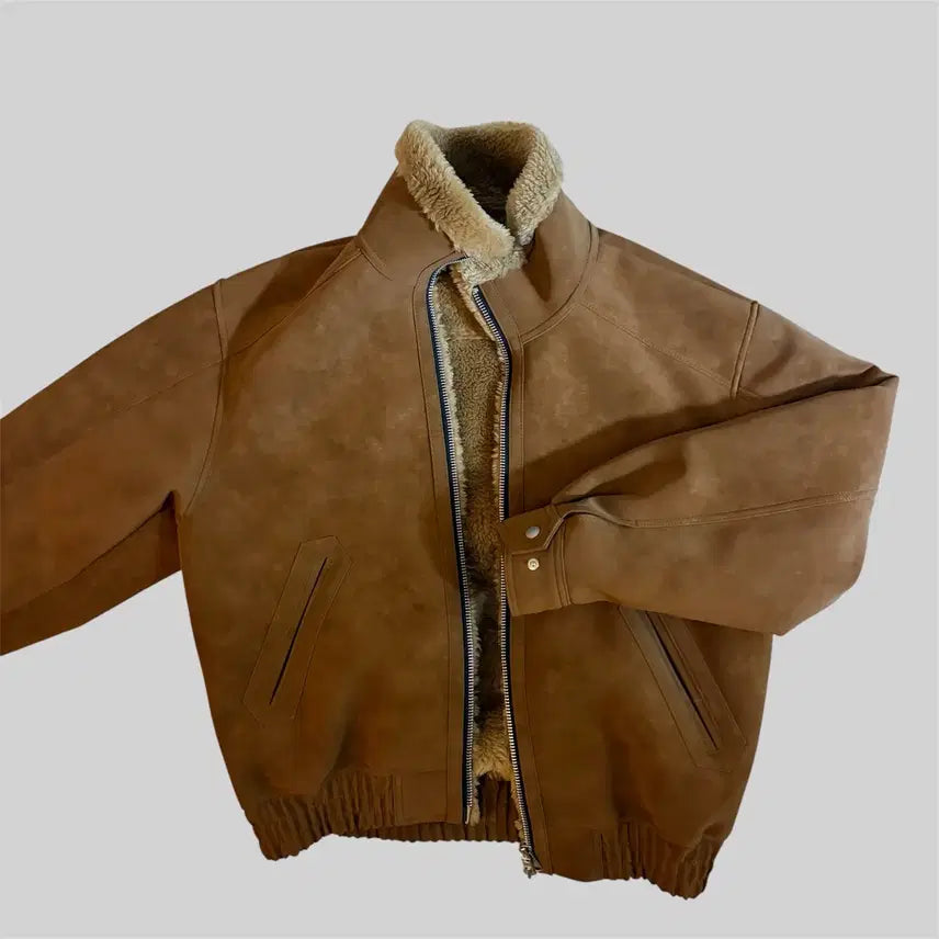 [BUNJANG] Dopejason High Neck Mutton Jacket Camel L / 도프제이슨 하이넥 무톤 자켓 카멜 L