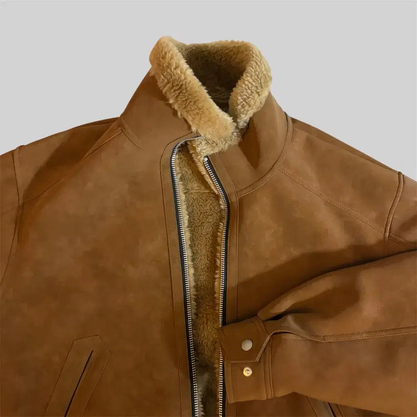 [BUNJANG] Dopejason High Neck Mutton Jacket Camel L / 도프제이슨 하이넥 무톤 자켓 카멜 L