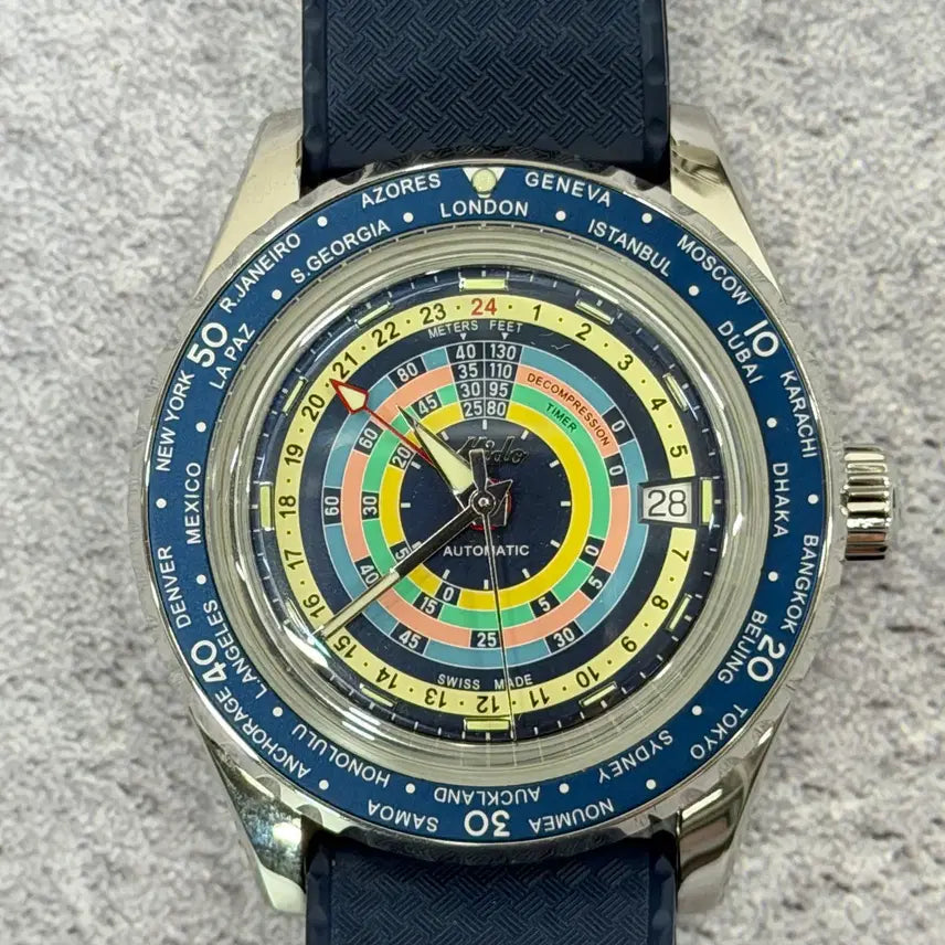 [BUNJANG] Mido Ocean Star Decompression Worldtimer Watch / 미도 오션스타 디컴프레션 월드타이머 시계 판매합니다.