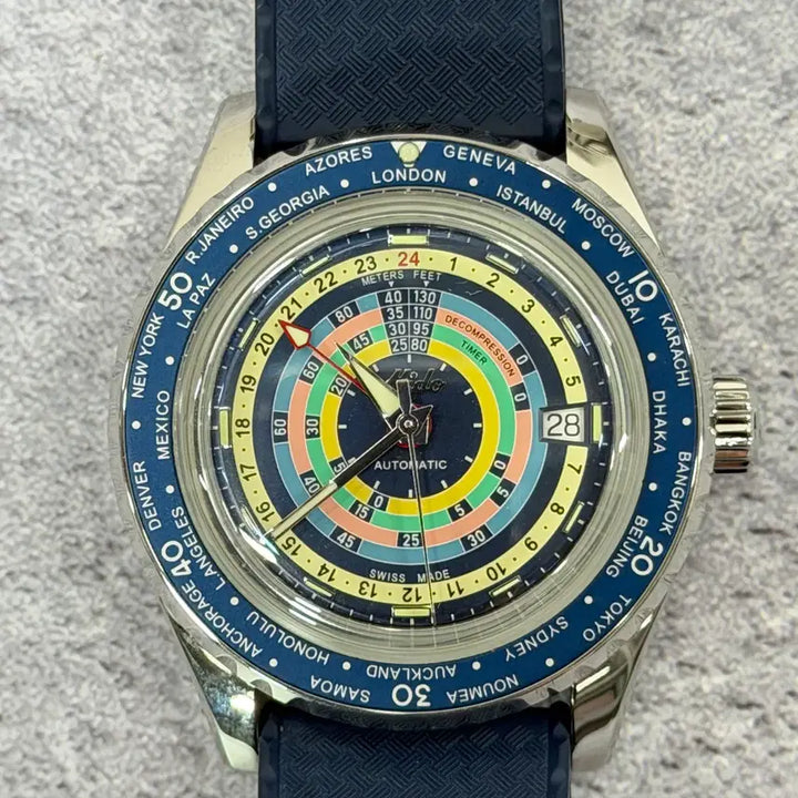 [BUNJANG] Mido Ocean Star Decompression Worldtimer Watch / 미도 오션스타 디컴프레션 월드타이머 시계 판매합니다.