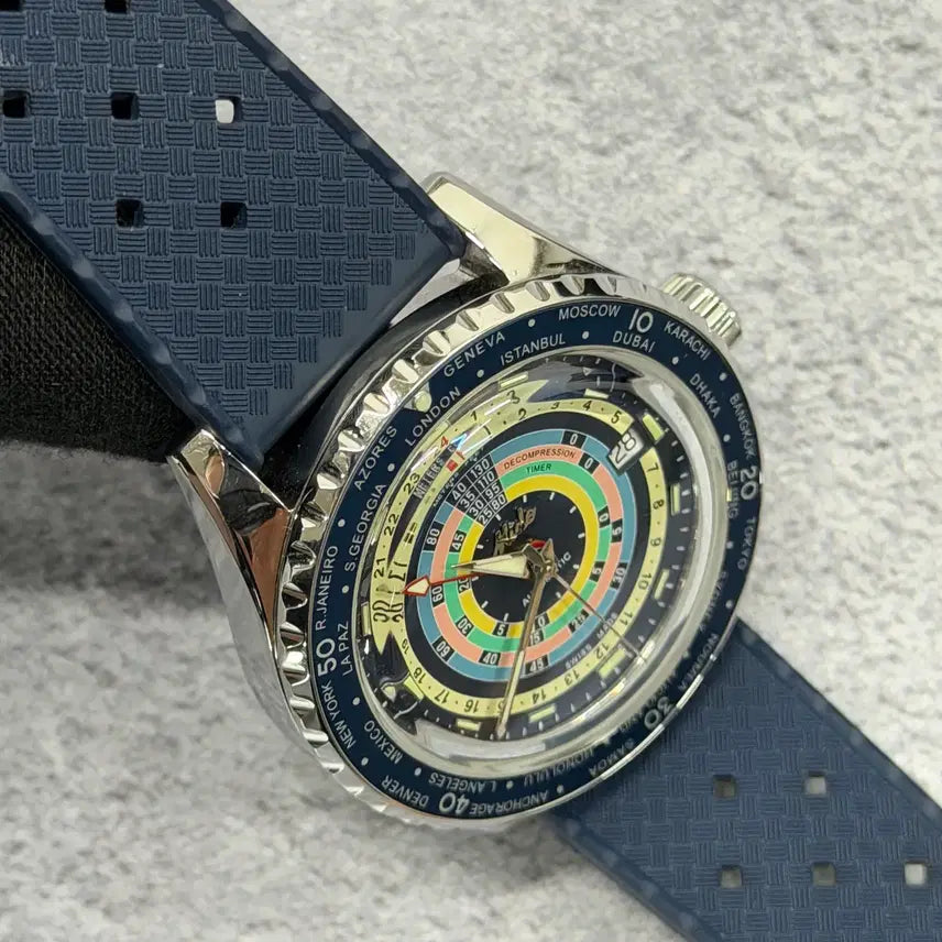 [BUNJANG] Mido Ocean Star Decompression Worldtimer Watch / 미도 오션스타 디컴프레션 월드타이머 시계 판매합니다.