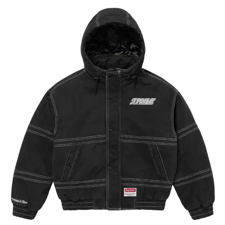 [BUNJANG] Supreme Mitchell & Ness Twill Stadium Jacket Black / (새상품) S 슈프림 미첼 네스 트윌 스타디움 자켓 블랙 (무료배송)