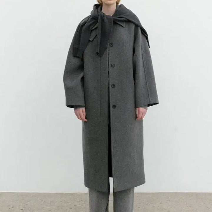 [BUNJANG] LFM Raglan Wool Long Coat / LFM 래글런 울 롱코트 Raglan Wool Long Coat