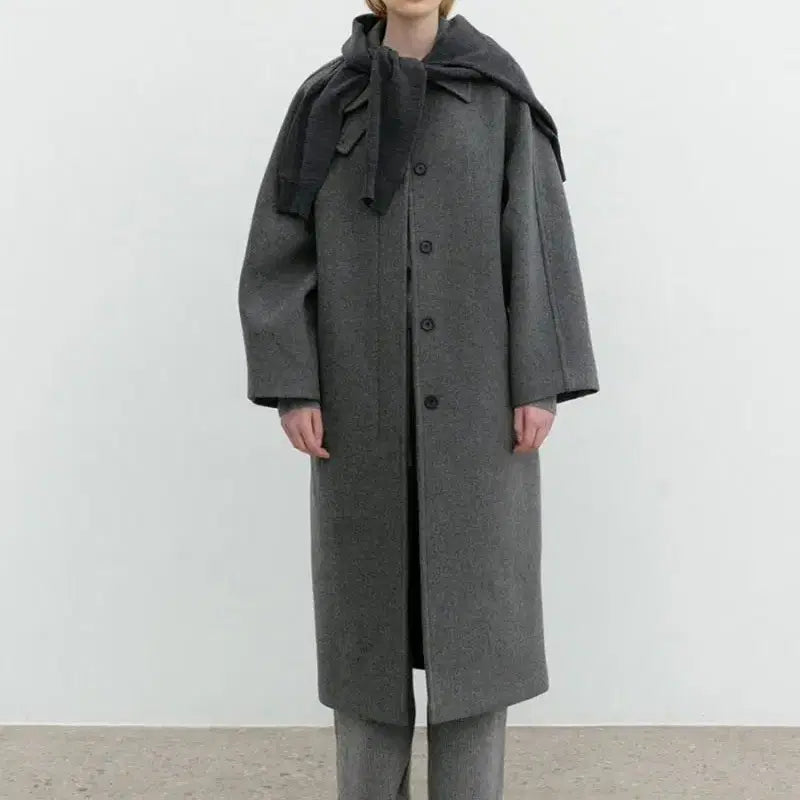 [BUNJANG] LFM Raglan Wool Long Coat / LFM 래글런 울 롱코트 Raglan Wool Long Coat