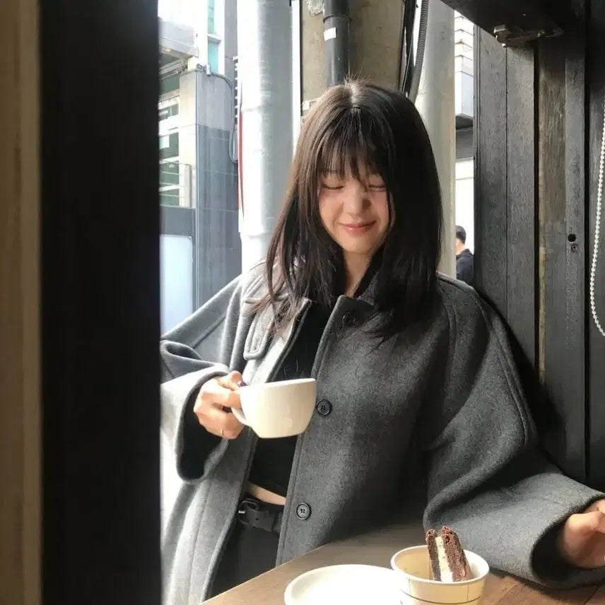 [BUNJANG] LFM Raglan Wool Long Coat / LFM 래글런 울 롱코트 Raglan Wool Long Coat