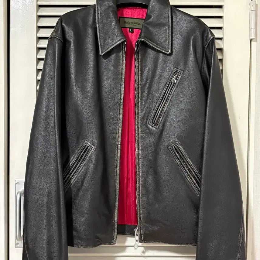 [BUNJANG] Uniform Bridge Leather Jacket / 유니폼브릿지 레더 자켓