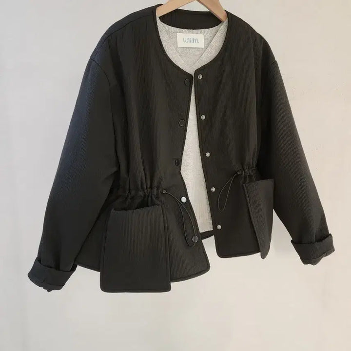 [BUNJANG] Unbranded Quilted Lightweight Jacket / 허리 스트링 퀼팅 점퍼 / 고퀄 경량 패딩 자켓 봄자켓