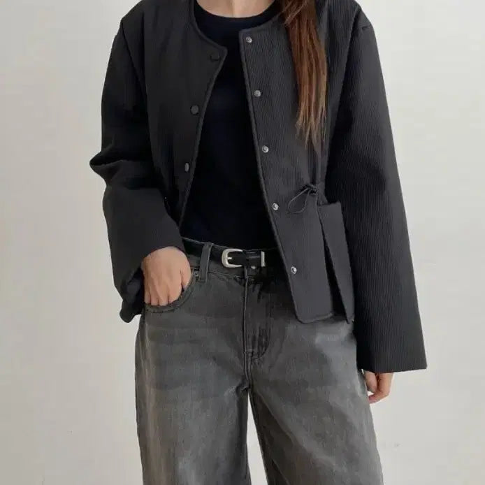 [BUNJANG] Unbranded Quilted Lightweight Jacket / 허리 스트링 퀼팅 점퍼 / 고퀄 경량 패딩 자켓 봄자켓