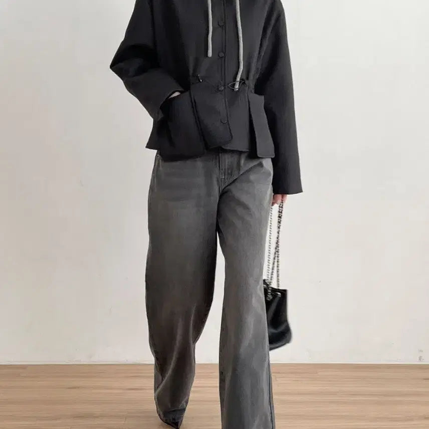 [BUNJANG] Unbranded Quilted Lightweight Jacket / 허리 스트링 퀼팅 점퍼 / 고퀄 경량 패딩 자켓 봄자켓