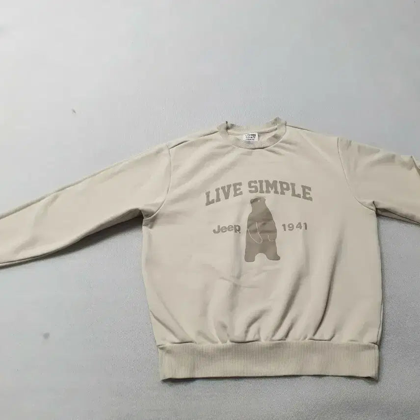 [BUNJANG] Jeep Teddy Bear Beige Sweatshirt / 지프 곰돌이 맨투맨 티셔츠 베이지 여성95