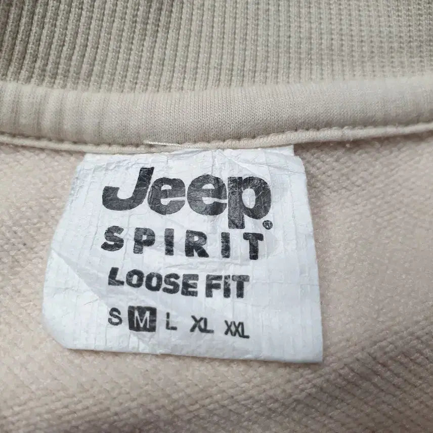 [BUNJANG] Jeep Teddy Bear Beige Sweatshirt / 지프 곰돌이 맨투맨 티셔츠 베이지 여성95