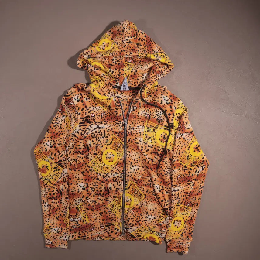 [BUNJANG] Joyrich Leopard Hooded Zip-up Jacket / 조이리치 레오파드 후드집업 C213