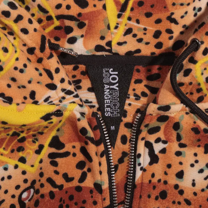 [BUNJANG] Joyrich Leopard Hooded Zip-up Jacket / 조이리치 레오파드 후드집업 C213