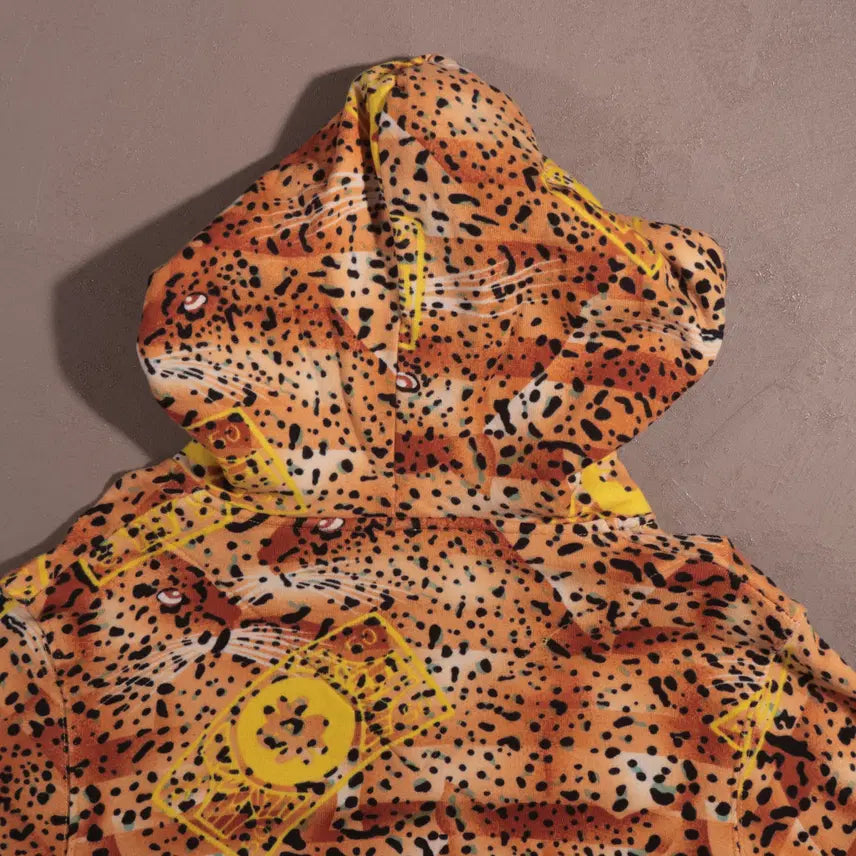 [BUNJANG] Joyrich Leopard Hooded Zip-up Jacket / 조이리치 레오파드 후드집업 C213