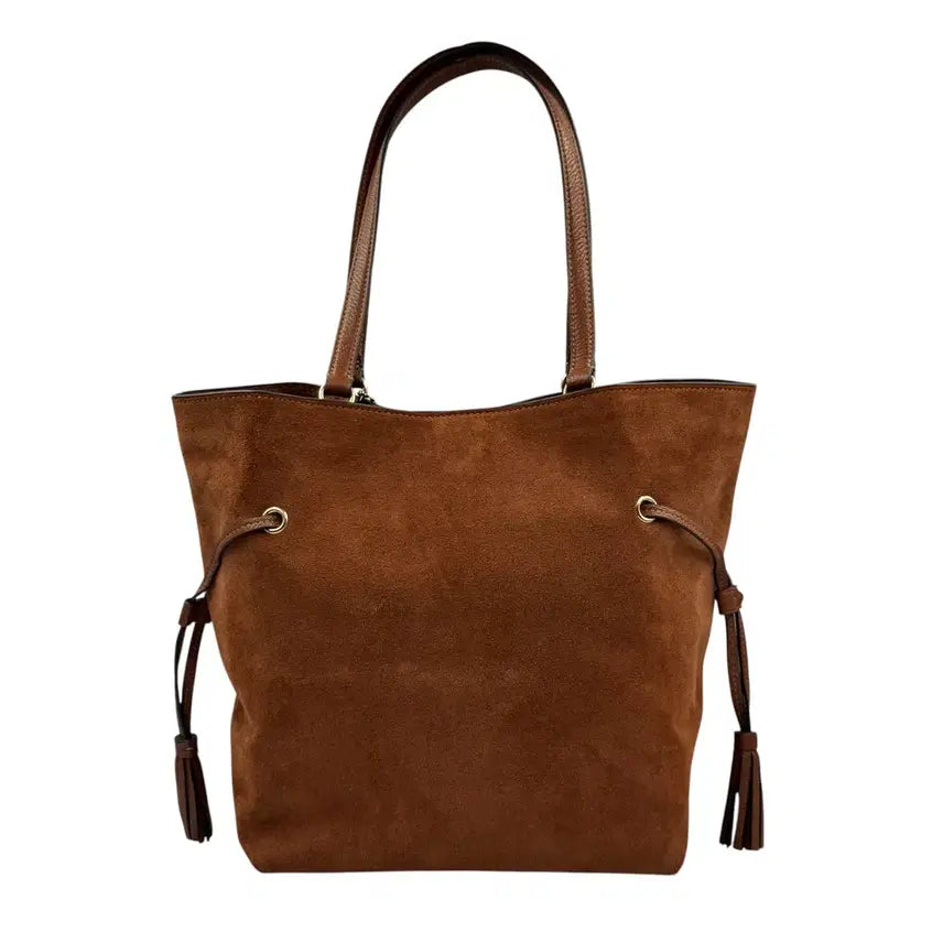 [BUNJANG] Coach Suede Leather Shoulder Bag Brown / 코치 스웨이드 가죽 숄더백 브라운