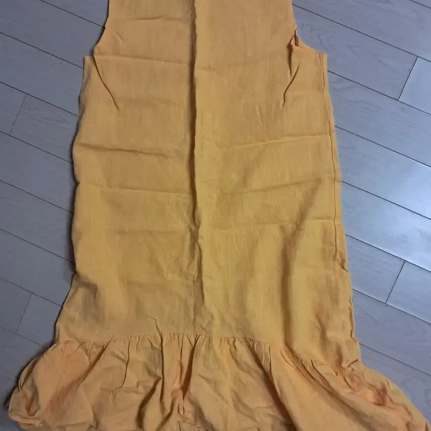 [BUNJANG] Yellow Ruffled Long Dress / 옐로우 캉캉 롱 원피스
