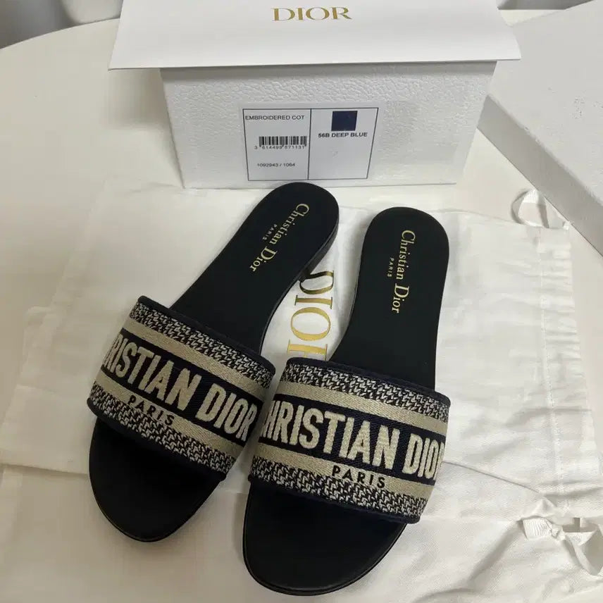[BUNJANG] Dior Mule Embroidered Cotton / 디올 뮬 자수 코튼 (새상품)