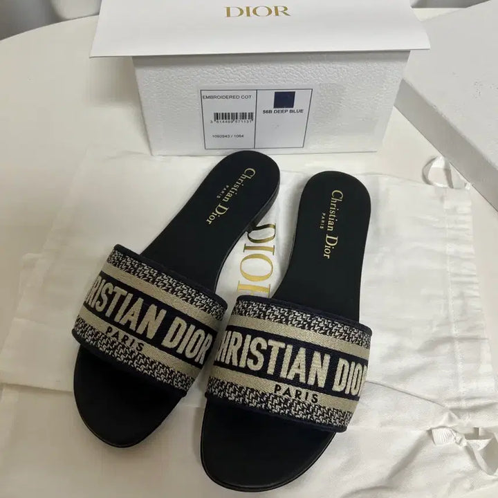 [BUNJANG] Dior Mule Embroidered Cotton / 디올 뮬 자수 코튼 (새상품)