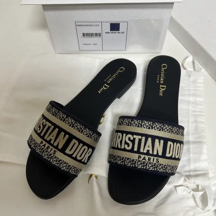[BUNJANG] Dior Mule Embroidered Cotton / 디올 뮬 자수 코튼 (새상품)