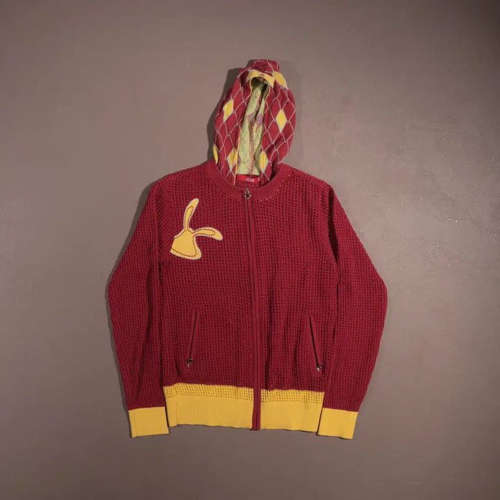 [BUNJANG] Vintage Kitsch Net Hooded Zip-up / 일본빈티지 키치 그물 후드집업 C216