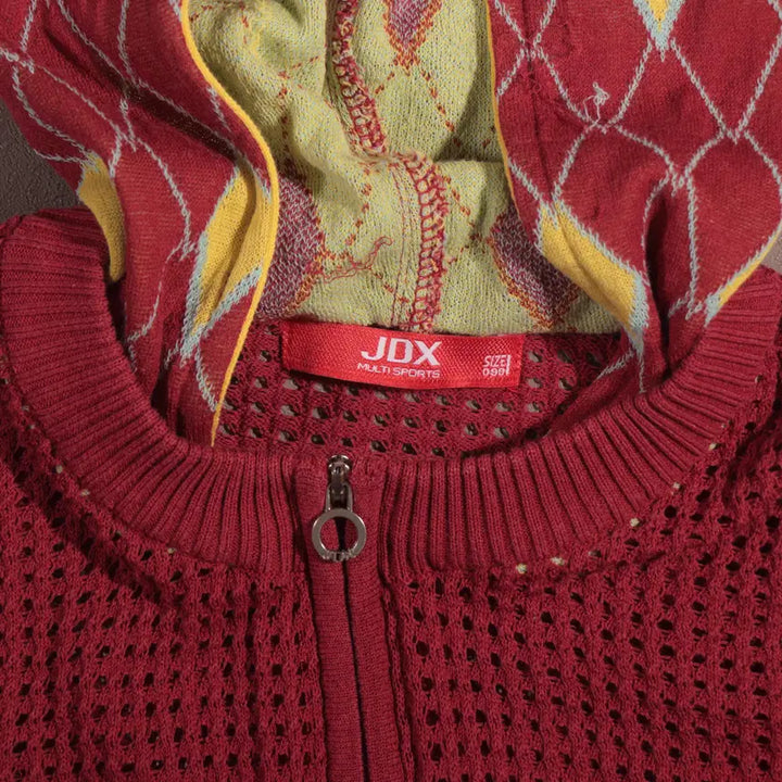 [BUNJANG] Vintage Kitsch Net Hooded Zip-up / 일본빈티지 키치 그물 후드집업 C216