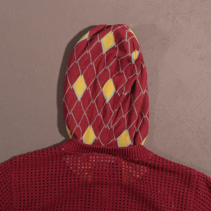[BUNJANG] Vintage Kitsch Net Hooded Zip-up / 일본빈티지 키치 그물 후드집업 C216