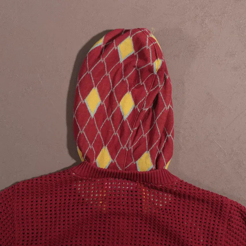 [BUNJANG] Vintage Kitsch Net Hooded Zip-up / 일본빈티지 키치 그물 후드집업 C216