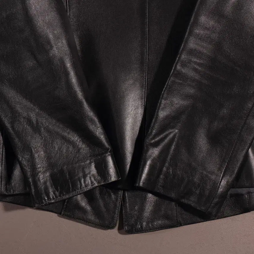 [BUNJANG] SALLY&amp;JOHN Leather Blazer Jacket / SALLY&amp;JOHN 가죽 블레이저 자켓 C217