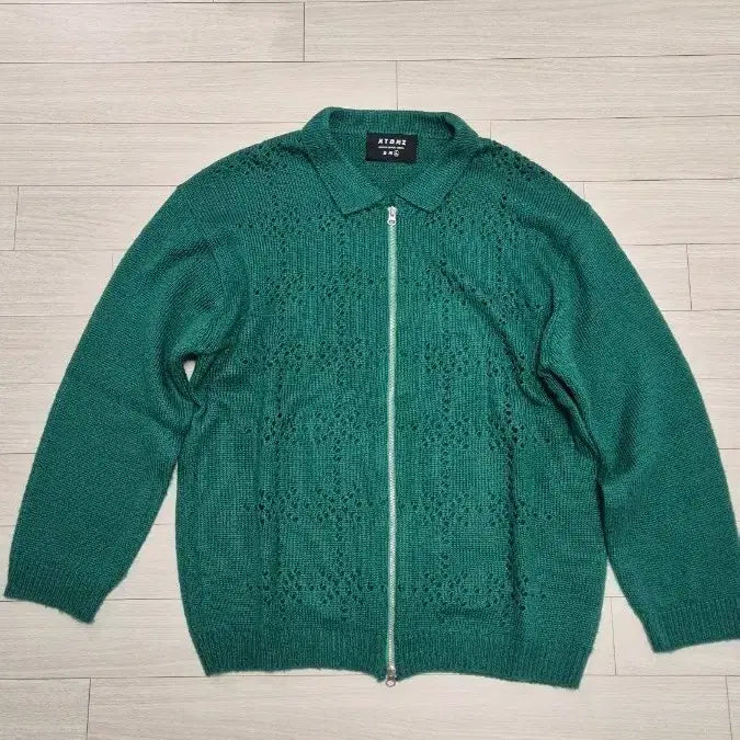 [BUNJANG] XTONZ Punching Knit Zip-up (L) / 엑스톤즈 펀칭 니트 집업 L