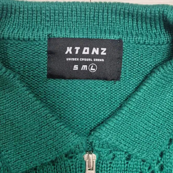 [BUNJANG] XTONZ Punching Knit Zip-up (L) / 엑스톤즈 펀칭 니트 집업 L