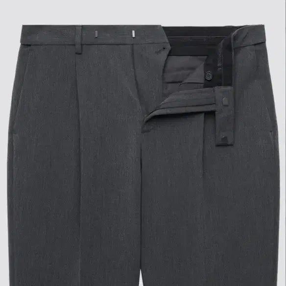 [BUNJANG] Musinsa Standard Wide Hidden Banding Slacks / 31 / 미디엄그레이 ) 무신사스탠다드 와이드 히든 밴딩 슬랙스