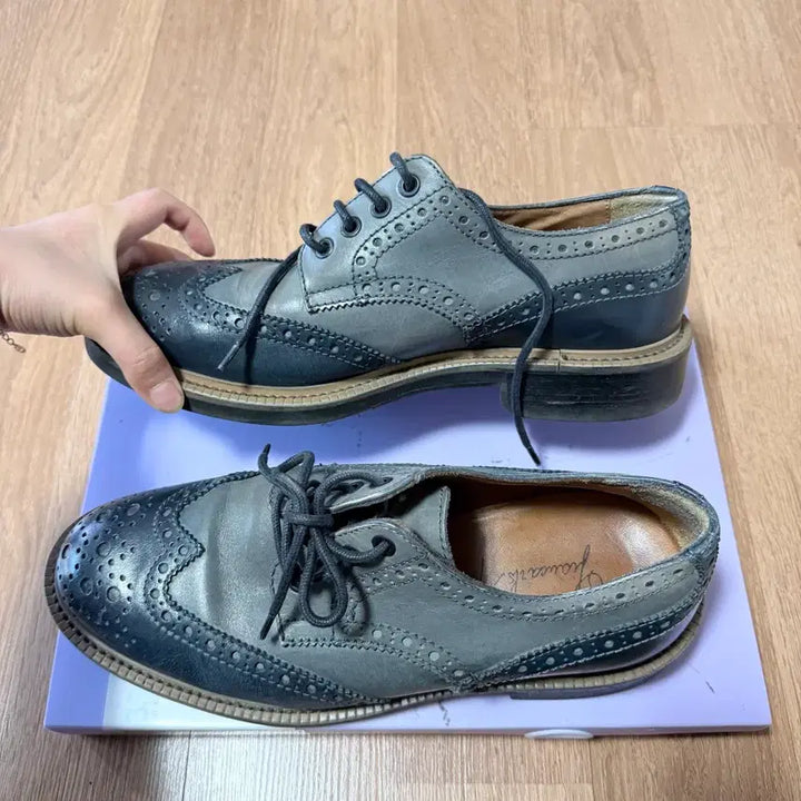 [BUNJANG] Jang Gkarlo Morelli Leather Wingtip Shoes / 장까를로모렐리 정품 250ㅡ255사이즈 소가죽 구두 신발!